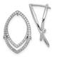 14K White Gold Lab Grown VS/SI FGH Dia Marquise Shape Hinged Earrings EM9189-052-WLG