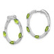 14k White Gold Peridot and Diamond Hoop Earrings EM7456-PE-026-WA