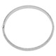 14k White Gold Textured Diamond-cut Twisted Hinged Bangle DB702W