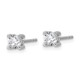 14k White Gold 2/3 carat total weight Round VS/SI DEF Lab Grown Diamond 4 Prong Stud Post Earrings EM1006-066-WLD