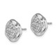 14k White Gold Polished Wavy Circle Diamond Post Earrings EM8462-062-WA
