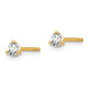 14k 1/5 carat total weight Round VS/SI GH Lab Grown Diamond 3 Prong Stud Post Earrings EM1007-020-LG