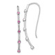 14K White Gold Lab Grown Dia VS/SI FGH and Cr.Pink Sapp Threader Ear EM4311-CPS-038-WLG