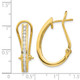 14k Gold Diamond Omega Back Hoop Earrings EM5445-100-YA