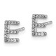 14K White Gold Lab Grown VS/SI FGH Dia Letter E Initial Post Earrings EM4169E-009-WLG