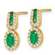 14k 1/3Ct Diamond and Emerald Earrings EM5597-EM-033-YA