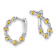 14k White Gold Citrine Teardrop Hoop Earrings EM7455-CI-W