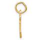 14k Key Letter W Initial Charm K3442W