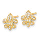 14K Lab Grown VS/SI FGH Dia Fleur de Lis Post Earrings EM5537-016-YLG