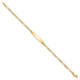 14k Soft Diamond Shape Figaro Link ID Bracelet FIG060IDC-8