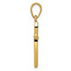 14K Polished Cross With Tapered Ends Pendant K5530