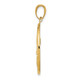 14k Fleur-De-Lis on Oval Disk Pendant K2762
