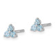 14k White Gold 3-stone Blue Topaz Triangle Earrings EM7119-BT-W