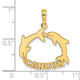 14K CANCUN w/ Double Jumping Dolphin Charm K7585