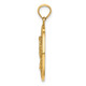 14K TURKS AND CAICOS Circle w/ Crab Charm K7594