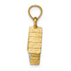 14k Two-tone 3-D Dog Inside Dog House Charm K9303