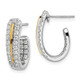 14K Two-Tone Lab Grown Diamond VS/SI FGH In and Out J-Hoop Earrings EM9118-100-WLG