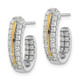 14K Two-Tone Lab Grown Diamond VS/SI FGH In and Out J-Hoop Earrings EM9118-100-WLG