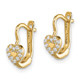 14k Madi K CZ Double Heart Hoop Earrings GK1060