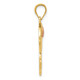 14k Two Tone Dolphin w/Heart Pendant K4878