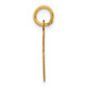 14k Small Elongated Number 66 Charm LES66