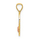 14k Yellow and Rose w/Rhodium D/C #1 Mother Heart w/Rose Pendant K5889