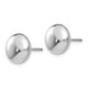 14k White Polished 10.5mm Button Post Earrings H1026