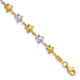 14k Two-tone Puffed Star Bracelet FB1874-7.75