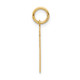 14k Small Satin Number 21 Charm LSS21