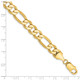 14K 8 inch 8.75mm Flat Figaro with Lobster Clasp Bracelet FFL220-8