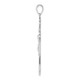 14K White Gold Polished Textured INRI Crucifix Fleur de Lis Pendant K5571W