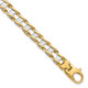 14k Two-tone 7.5mm Hand-polished Fancy Link Bracelet GB168-8.5