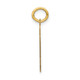 14k Small Polished Number 74 Charm LS74