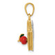 14k Two-tone 3-D Enameled ABC School Book Pendant K1787