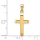 14K Polished Tapered Ends Hollow Cross Pendant K9954