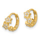 14k Madi K CZ 3-Star Hinged Hoop Earrings GK923
