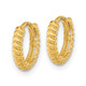 14K Madi K Polished Textured Hoop Earrings GK1157