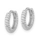 14K White Gold Madi K Polished Hoop Earrings GK1158
