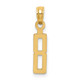 14k Polished Number 8 Pendant NU08
