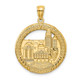 14K BOSTON Town Scene Round Charm K8683