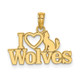 14K I HEART WOLVES Charm K6614
