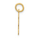 14k Small Elongated Number 36 Charm LES36
