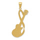 14k Large Guitar w/Strap Textured Pendant K5428