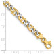 14K Two-tone 9 inch 5.6mm Hand Polished Fancy Link with Fancy Lobster Clasp Bracelet LK259-9