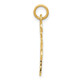 14k Solid Polished Chinese Long Life Charm K829