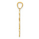 14k w/ Rhodium Diamond-cut Snowflake Pendant K3190