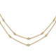 14K Lab Grown Diamond VS/SI FGH Multi Station Double Strand Nec PM3755-050-YLG