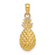 14K Textured Pineapple Charm K7138