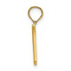 14KY Script Letter W Initial Pendant K6422W