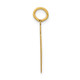 14k Medium Polished Number 81 Charm LM81